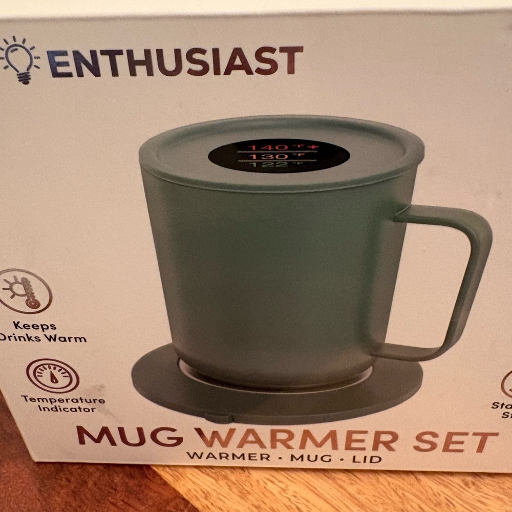Tech Enthusiast Mug Warmer Set digital temperature reading NEW IN BOX - Picture 2 of 6